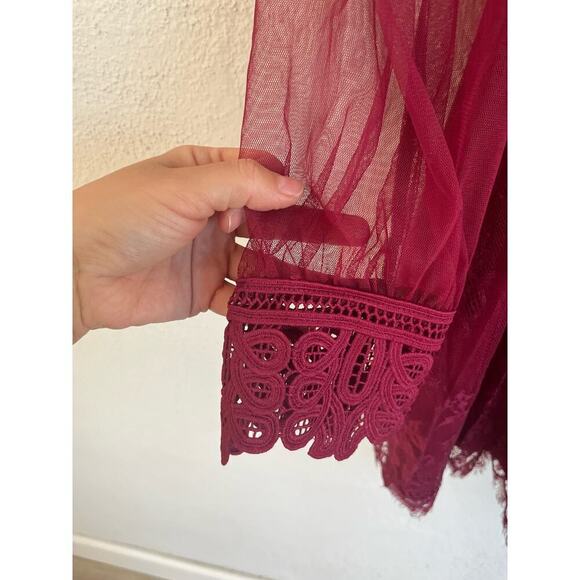 Anthropologie Endless Rose Women's Long Sleeve Lace Mini Dress, M - Picture 10 of 14